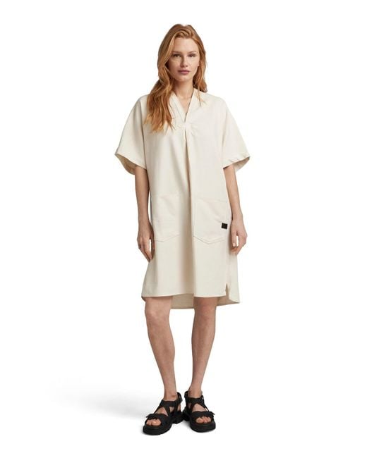 G-Star RAW Comfy Tunic Casual Jurk in het Natural