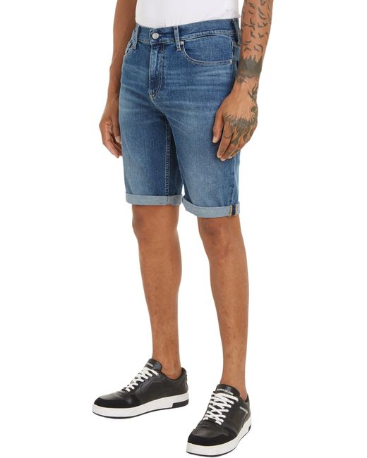 Calvin Klein SLIM J30J324874 Shorts in Blue für Herren