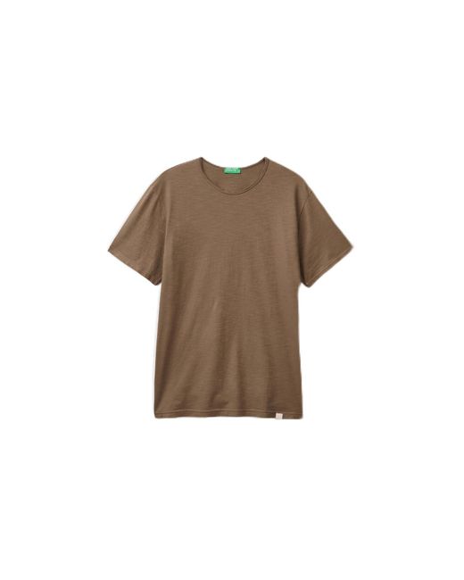 T-Shirt 3JE1J19A5 di Benetton in Natural da Uomo