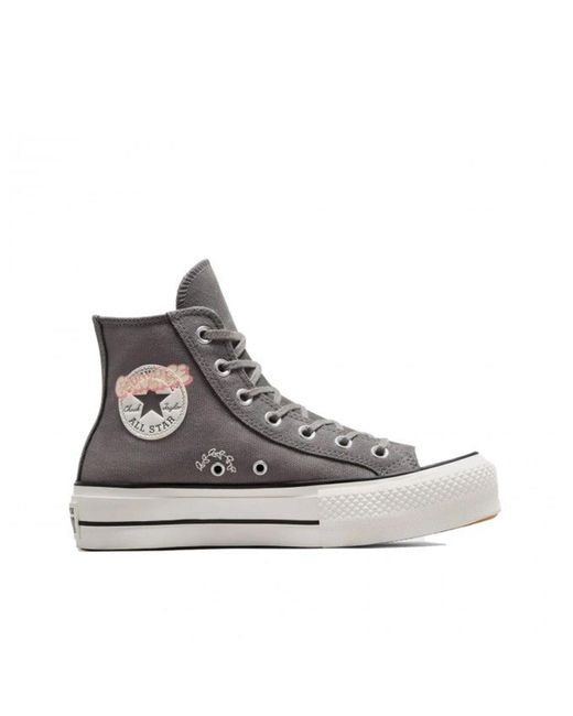 Chuck Taylor All Star High Top Sneaker Grigio da Donna A09165C di Converse in Gray