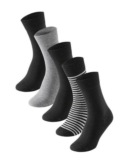 Schiesser Blue Bird socken 5er Pack sortiert 43-46 in Black für Herren