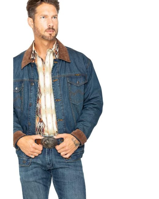 Wrangler Big And Tall Lined Concealed Carry Denim Jacket in Indigo (Blue)  for Men - Save 42% - Lyst