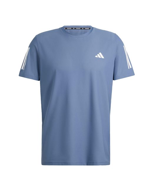 Own The Run Tee Maglietta di Adidas in Blue da Uomo