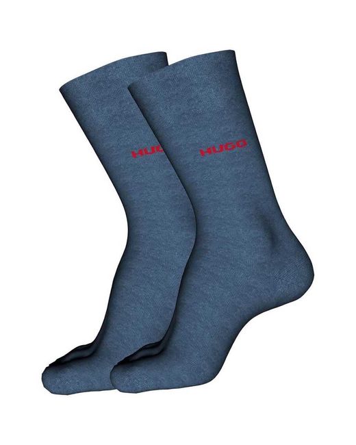 HUGO Blue Uni Colors Socks 2 Pairs Eu 39-42 Man for men