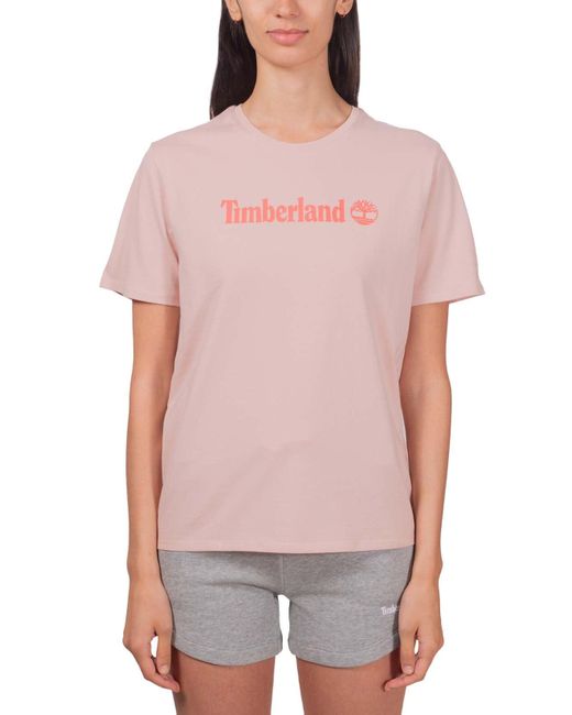 Shirt Donna con Logo lineare - Taglia di Timberland in Multicolor