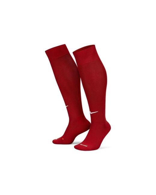 Nike Red Adult Knee High Classic Football Dri Fit Football Socks