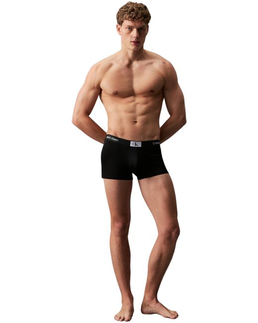 Calvin Klein Black Low-rise Boxer Short Trunks Stretch Pack Of 3 for men