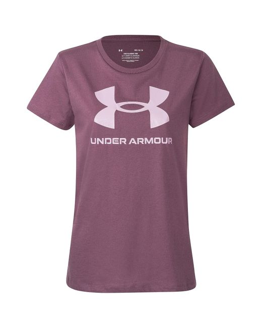 Under Armour Purple Live Sportstyle Graphic Short Sleeve Crew Neck T-shirt,