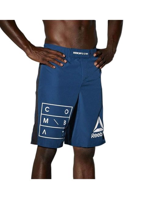 Reebok Ufc Noble Blue Speedwick Performance Mma Hero Training Shorts S99254 for men