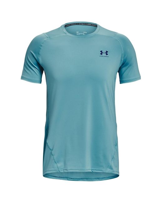 Armour Heatgear Fitted T-Shirt à ches Courtes, Under Armour pour homme en coloris Blue