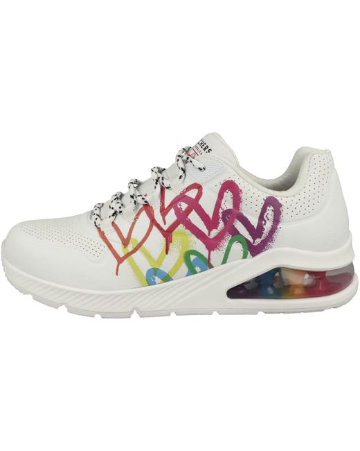 Skechers Street Uno 2-floating Love Sneaker 6.5 B(m) Us White-rainbow