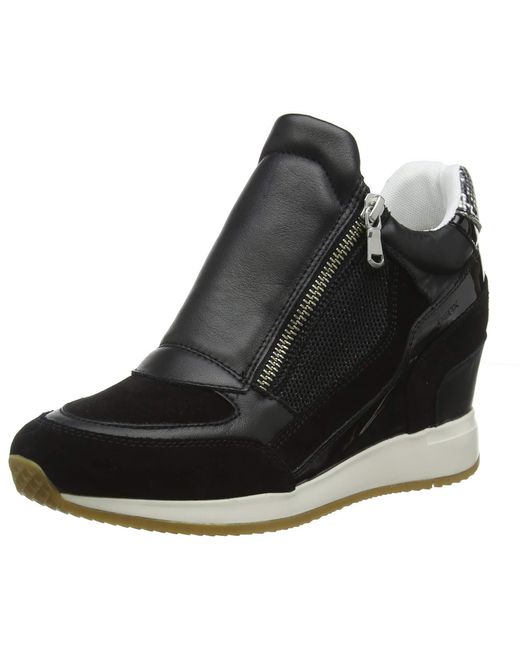 Geox Black D Nydame A Hi-top Trainers