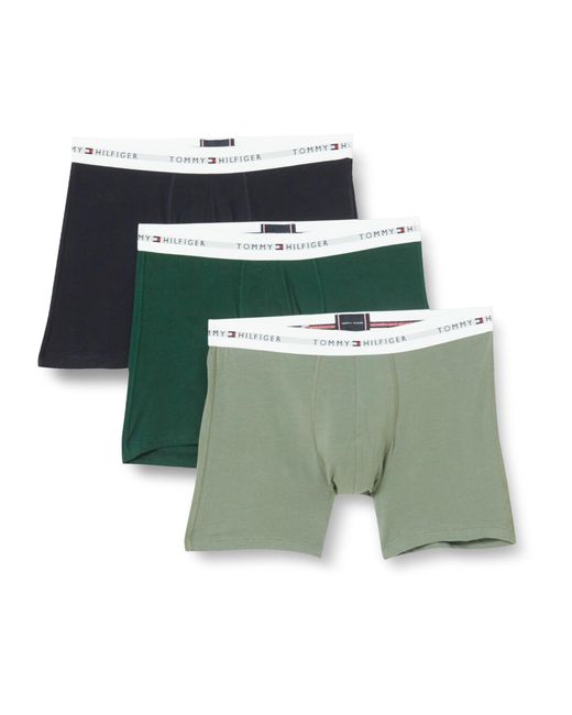 Tommy Hilfiger 3er Pack Unterhosen Boxer Briefs Unterwäsche in Green für Herren