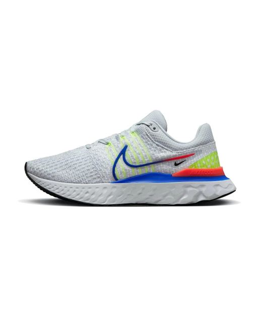Nike Blue React Infinity Run Flyknit 3 's Trainers Sneakers Running Shoes Dx3353 for men