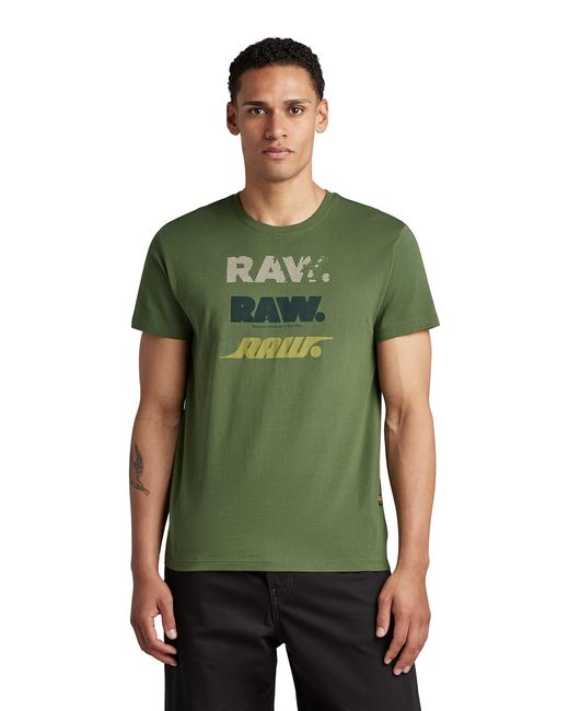 Triple Raw Camiseta G-Star RAW de hombre de color Verde | Lyst