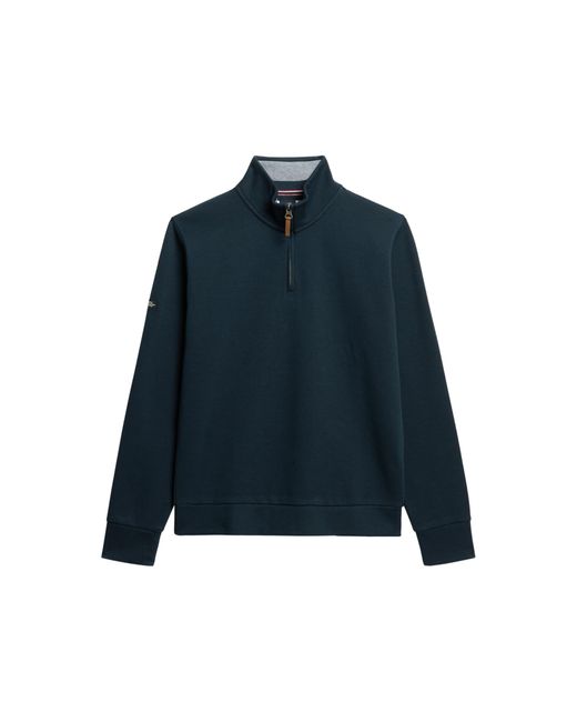 Superdry Core Piqué Henley Trui in het Blue voor heren