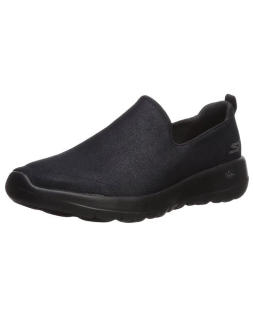 Skechers Leather Go Walk Joy-15612 Sneaker in Black | Lyst