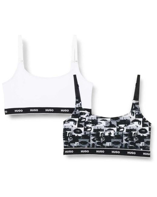 HUGO White Twin Bralette Design