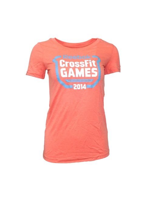 Reebok Pink 2014 Crossfit Games Bright Cadmium Official Logo T-shirt A47723