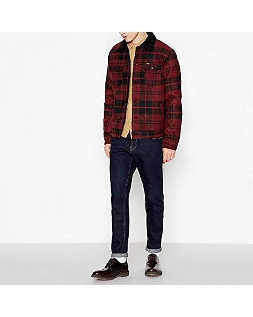 Wrangler Check Trucker Jacket With Wool 