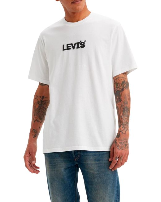 Levi's White Ss Relaxed Fit Tee T-shirt for men