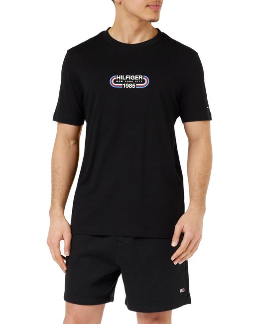 Tommy Hilfiger Hilfiger Track Graphic Tee S/s T-shirts in het Black voor heren
