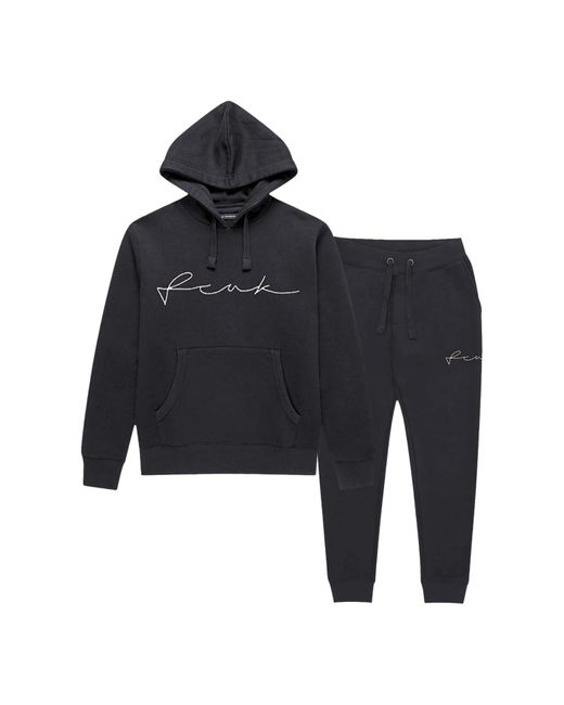 French Connection Blue Scribble Hoodie & Joggers Tracksuit Set Marine for men
