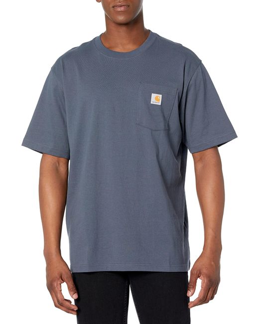 Carhartt Mensloose Fit Heavyweight Short-sleeve Pocket T-shirtbluestonesmall for men
