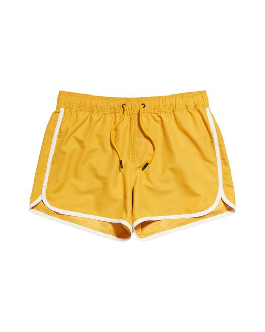 G-Star RAW Carnic Solid Swim Trunks Voor in het Yellow voor heren