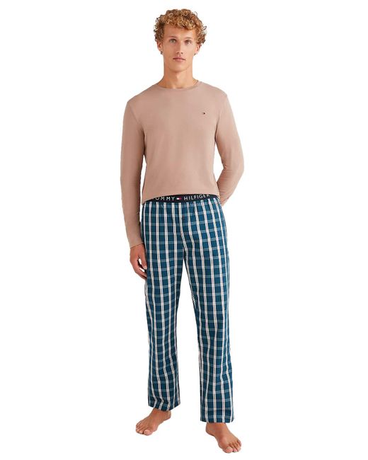 Cn LS-Conjunto de pantalón Tejido Juego de Pijama Tommy Hilfiger de hombre de color Blue