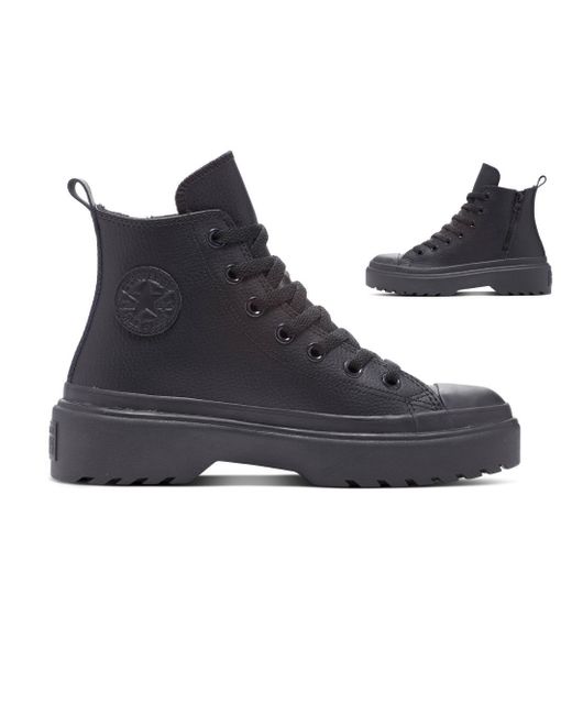 Converse black 2024 leather sneakers