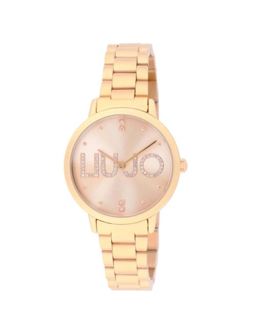 Orologio Elegante da donna al quarzo in acciaio - Modello Couple Essence TLJ2519 - Orologio con cristalli nel quadrante e di Liu Jo in Metallic