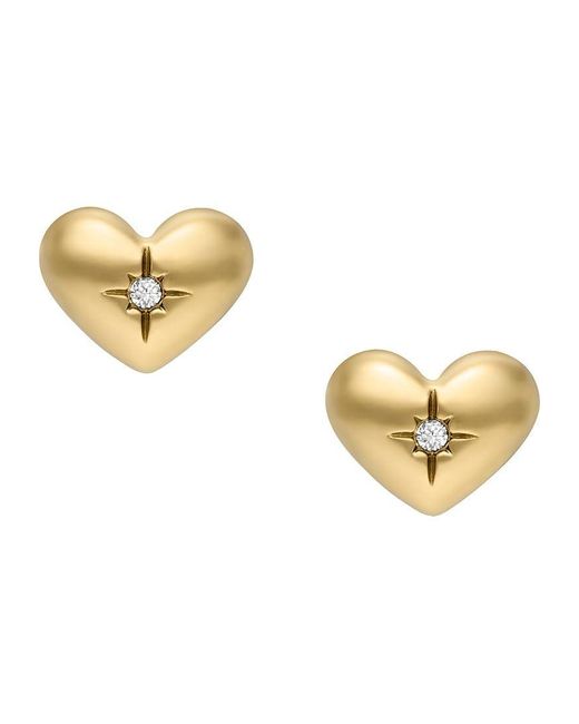 Fossil Metallic Sadie Gold-tone Stainless Steel Earring