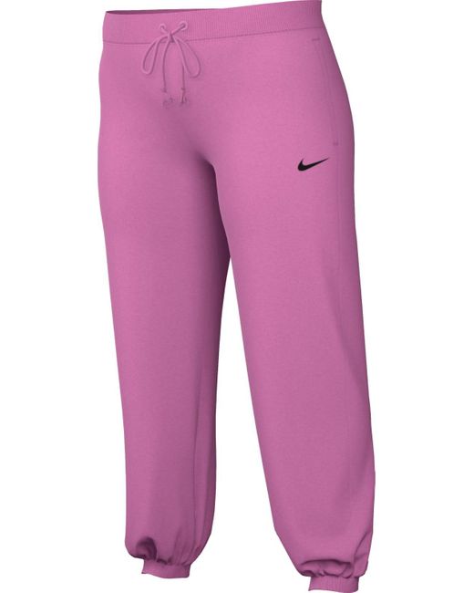 Nike Broek W Nsw Phnx Flc Hr Os Pant Pl in het Pink