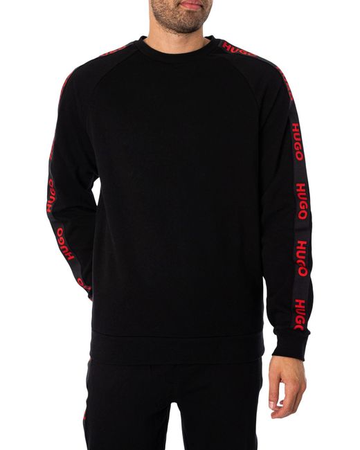 HUGO Black Lounge Sporty Sweatshirt for men
