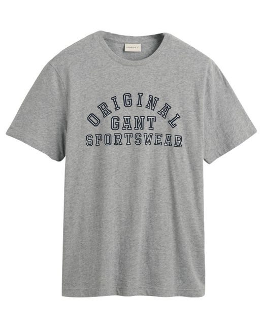 Gant ORIGINAL Graphic SS T-Shirt in Gray für Herren