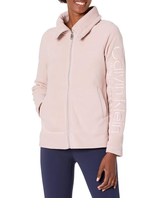 Tech Fleece Jacket Giacca di Pile di Calvin Klein in Rosa | Lyst