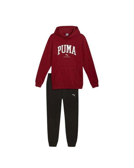 PUMA Squad Hooded Tracksuit Red for men