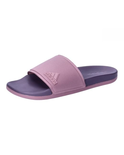 Mixte Adilette Comfort Surélevée Sandales Adidas en coloris Purple