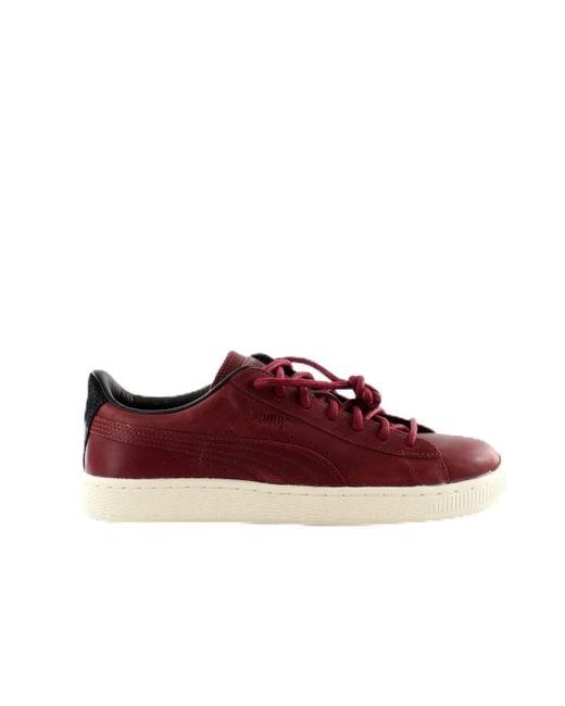 PUMA Basket Citi Series Red Leather S Trainers 358891 02 for men