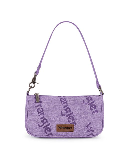Wrangler Purple Shoulder Bag For 90s Retro Clutch Purses