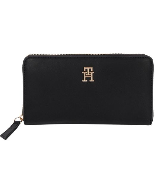 Tommy Hilfiger Th Logotape Zip Around Wallet L Black