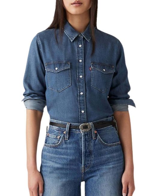 Iconic Western Med Indigo-Worn IN Levi's de color Blue