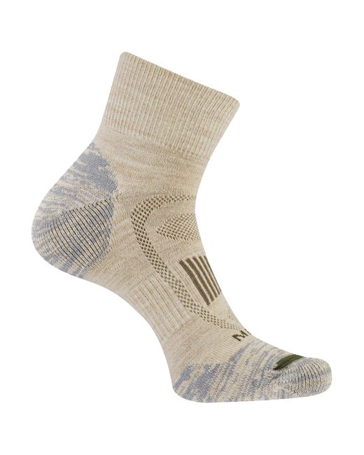 Merrell Gray And Zoned Cushioned Wool Hiking Ankle Socks-1 Pair Pack-breathable Arch Support