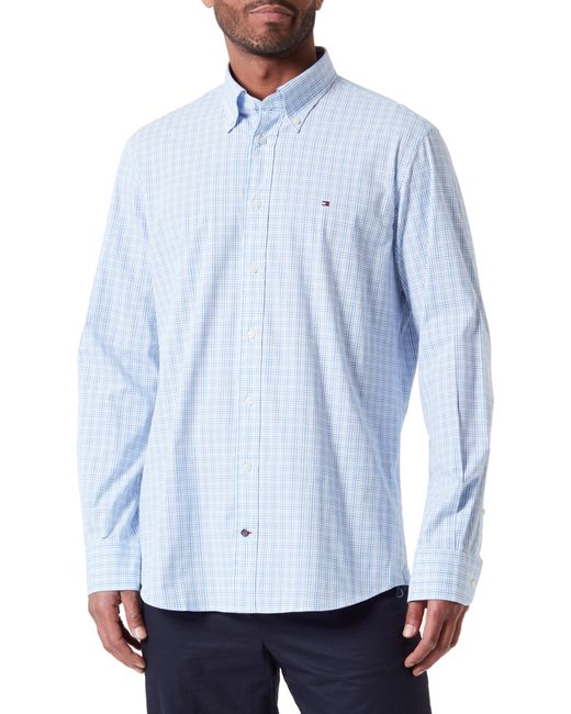 Camisa para Hombre Business Check Shirt Regular Fit Tommy Hilfiger de hombre de color Blue