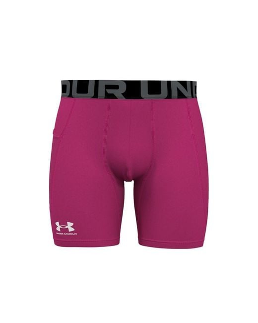 Under Armour Pink Heatgear Compression Shorts, for men