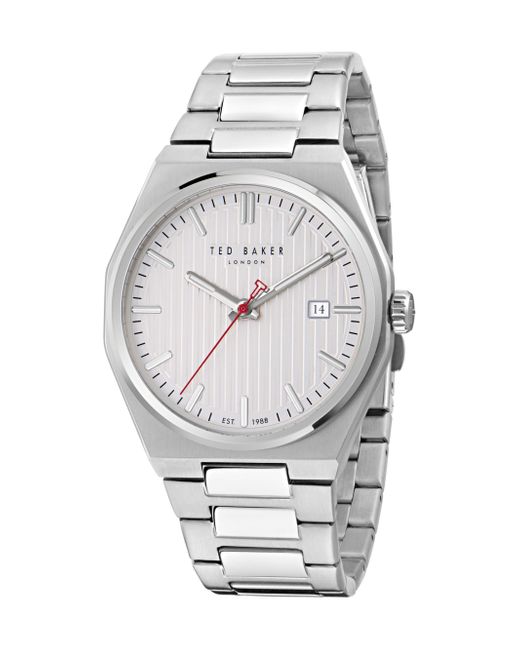 Ted Baker Men's Quartz Stainless Steel Strap, Silver, 20 Casual Watch (Model: BKPMMF901) Ted Baker Men\u0027s Analog Quartz Watch with Stainless Steel Strap BKPBRS5089I  : : Fashion