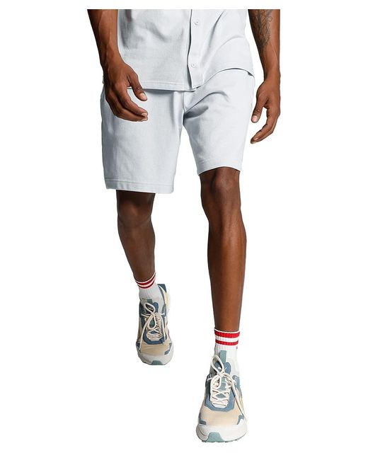 PUMA Classics Pique Shorts Grijs in het White voor heren