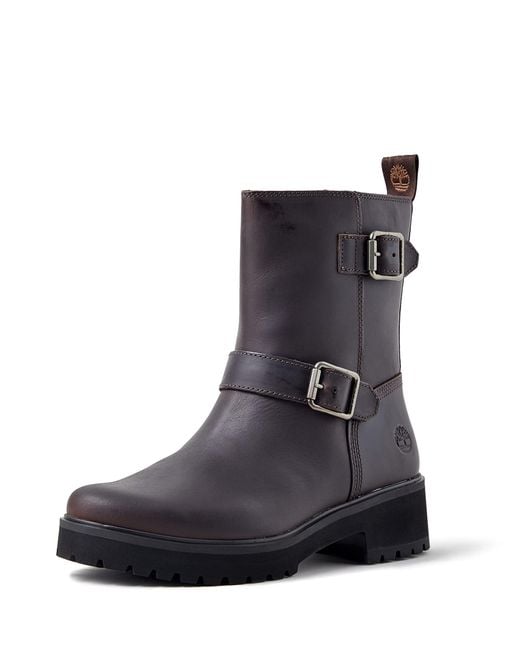 Timberland Carnaby Cool Biker Enkellaars Voor in het Zwart Lyst NL