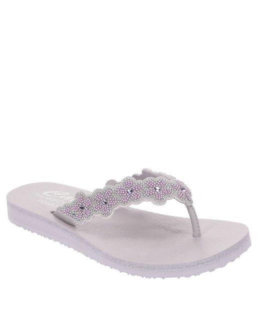 Skechers Purple Meditation-rare Elegance Flip-flop